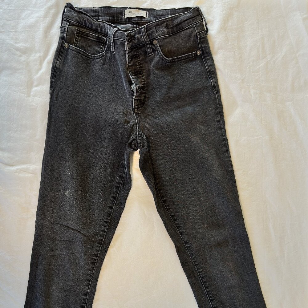 Madewell 9" High Rise Skinny Jean, Black, 29T